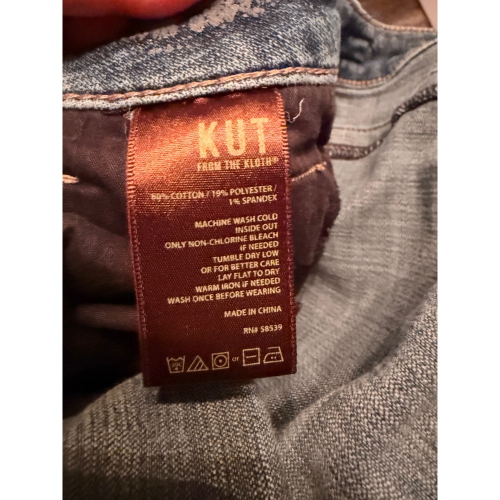 KUT from the Kloth Women Medium Wash Straight Leg Stretch Denim Jeans RN 58539 - Picture 8 of 9